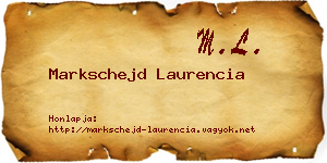 Markschejd Laurencia névjegykártya